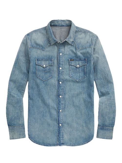 rl icon shrt-long sleeve-sportshirt Polo Ralph Lauren | 710703936001RL WESTERN